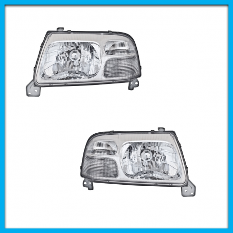 Juego de 2 Faros Principales para Tracker DEPO con Fondo Cromado sin Focos