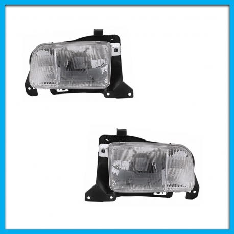 Juego de 2 Faros Principales para Tracker DEPO Cromados Rayados