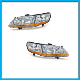 Juego de 2 Faros Principales para Accord Eagle Eyes con Cuarto Ámbar