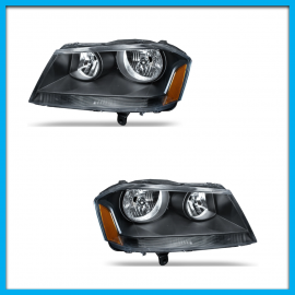 Juego de 2 Faro Principales para Avenger Eagle Eyes con Fondo Negro y Reflejante Ámbar