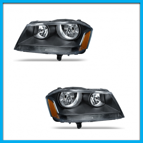 Juego de 2 Faro Principales para Avenger Eagle Eyes con Fondo Negro y Reflejante Ámbar