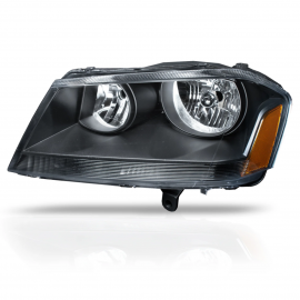 Faro Principal Izquierdo con Fondo Negro y Reflejante Ámbar Eagle Eyes para Avenger