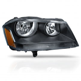 Faro Principal Derecho con Fondo Negro y Reflejante Ámbar Eagle Eyes para Avenger