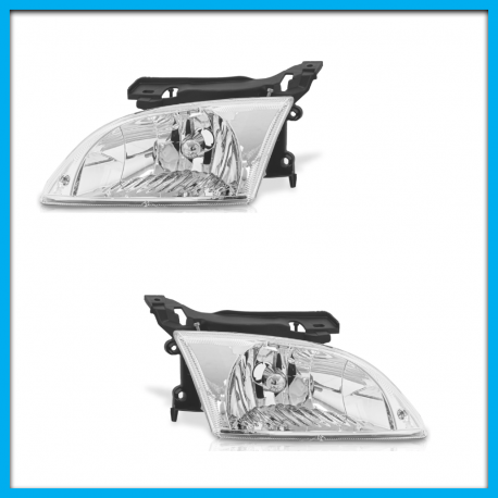 Juego de 2 Faros Principales para Cavalier Eagle Eyes Cromado con Base