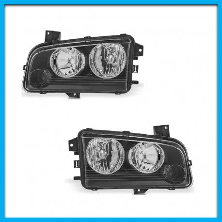 Juego de 2 Faros Principales para Charger Eagle Eyes con Fondo Negro