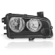 Faro Principal Derecho con Fondo Negro Eagle Eyes para Charger 