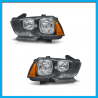 Juego de 2 Faros Principales para Charger Eagle Eyes con Fondo Negro y Reflejante Ámbar