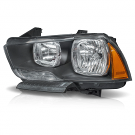 Faro Principal Izquierdo con Fondo Negro y Reflejante Ámbar Eagle Eyes para Charger