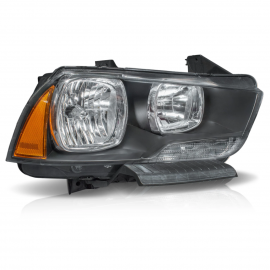 Faro Principal Derecho con Fondo Negro y Reflejante Ámbar Eagle Eyes para Charger 