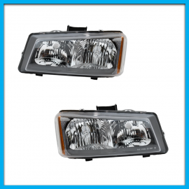 Juego de 2 Faros Principales para Silverado Eagle Eyes con Marco Negro y Reflejante Ámbar