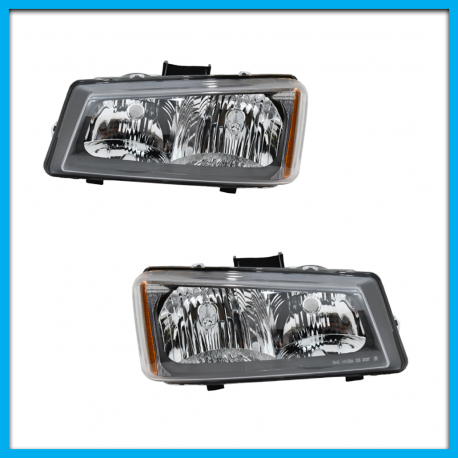 Juego de 2 Faros Principales para Silverado Eagle Eyes con Marco Negro y Reflejante Ámbar