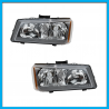 Juego de 2 Faros Principales para Silverado Eagle Eyes con Marco Negro y Reflejante Ámbar