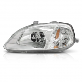 Faro Principal Izquierdo con Fondo Cromado Eagle Eyes para Civic Coupé