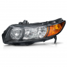 Faro Principal Izquierdo con Marco Negro y Direccional Ámbar Eagle Eyes para Civic Coupé