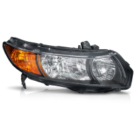 Faro Principal Derecho con Marco Negro y Direccional Ámbar Eagle Eyes para Civic Coupé