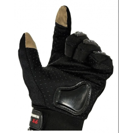 Guantes Negros Completos con Protecciones y Touch para Motociclista