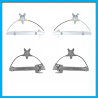 Juego de 4 Elevadores de Vidrios Traseros y Delanteros para Tsuru 3 Hushan