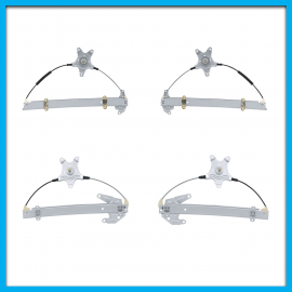 Juego de 4 Elevadores Manuales de Vidrios Delanteros y Traseros para Tsuru 3