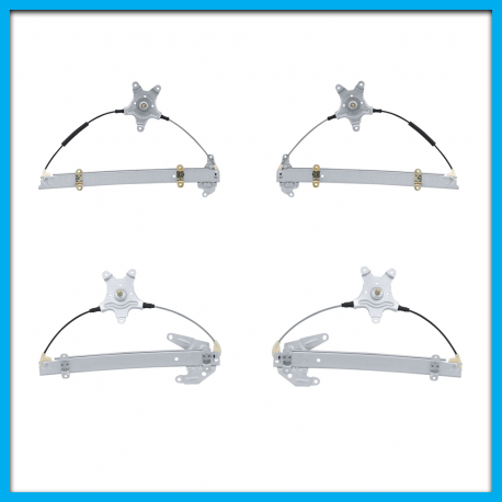 Juego de 4 Elevadores Manuales de Vidrios Delanteros y Traseros para Tsuru 3