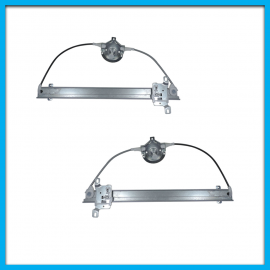 Juego de 2 Elevadores Manuales de Vidrios de Puertas Traseras Hushan para Nissan D21