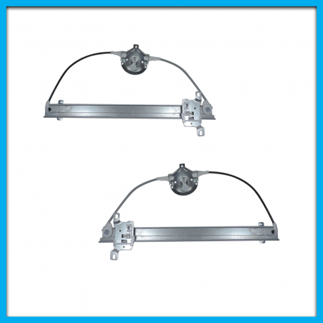 Juego de 2 Elevadores Manuales de Vidrios de Puertas Traseras Hushan para Nissan D21