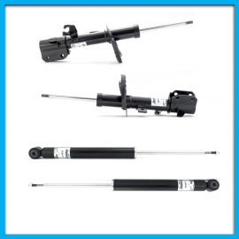 Juego de 4 Amortiguadores de Suspensión Delantera y Trasera BOGE para Micra de Gas