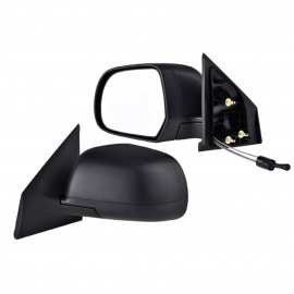 Espejo Retrovisor Izquierdo Corrugado con Chicote y Palanca de Ajuste Manual para Versa