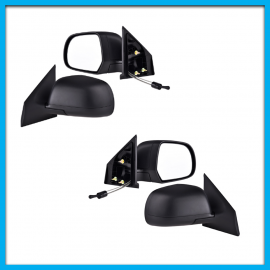 Juego de 2 Espejos Retrovisores para Versa Corrugado con Chicote y Palanca de Ajuste Manual