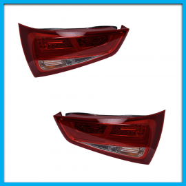 Juego de 2 Calaveras para Audi A1 DEPO en Tono Oscuro con Luz LED