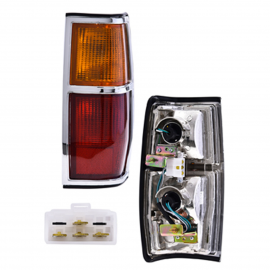 Calavera Derecha en Dos Colores con Marco Cromado y Arnés Lucid para 720