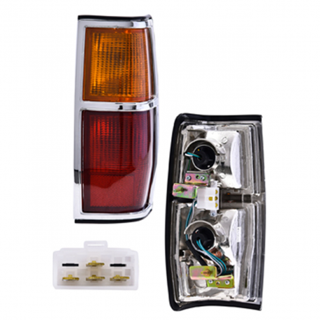 Calavera Derecha en Dos Colores con Marco Cromado y Arnés Lucid para 720