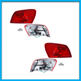 Juego de 2 Calaveras para Rogue DEPO Rojas con Arnés y Focos