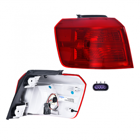 Calavera Exterior Izquierda Roja con Arnés y Foco DEPO para Terrain