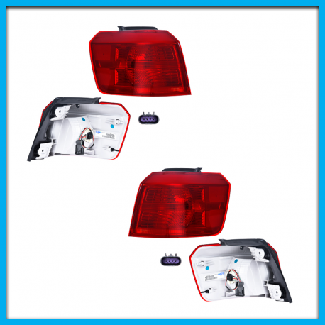 Juego de 2 Calaveras para Terrain DEPO Rojas con Arnés y Focos