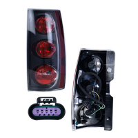 Calavera Derecha con Fondo Negro, Arnés y Focos DEPO para Yukon