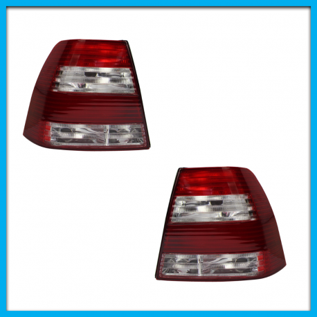 Juego de 2 Calaveras para Jetta A4 Diforza en Rojo y Blanco sin Arnés