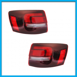 Juego de 2 Calaveras Exteriores para Jetta A6 Bicentenario Diforza en Tono Oscuro sin Arnés