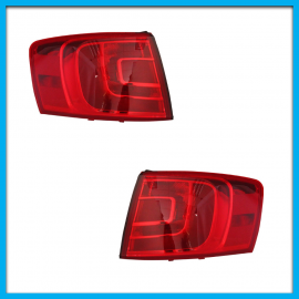 Juego de 2 Calaveras Exteriores para Jetta A6 Bicentenario Diforza en Tono Claro sin Arnés