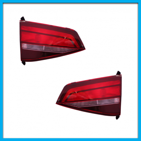 Juego de 2 Calaveras Interiores para Jetta A6 Bicentenario en Tono Oscuro sin Arnés