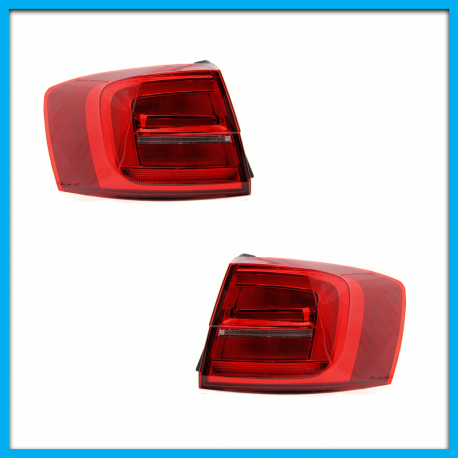 Juego de 2 Calaveras Exteriores para Jetta A6 GLI Diforza en Tono Claro sin Arnés con Luz LED