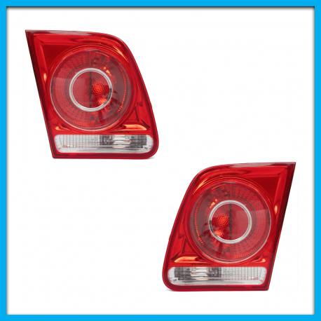 Juego de 2 Calaveras Interiores para Jetta Clásico Diforza en Tono Claro sin Arnés