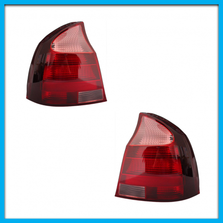 Juego de 2 Calaveras para Corsa Sedán Diforza en Rojo y Rosado sin Arnés