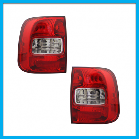 Juego de 2 Calaveras para Saveiro Diforza con Reversa Blanca sin Arnés