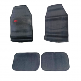 Juego de 4 Tapetes Plasticos  Negros de Uso Rudo Varios Logos