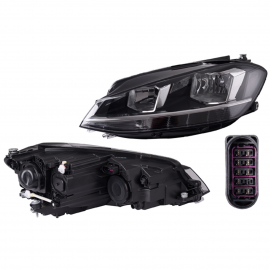 Faro Principal Izquierdo Eléctrico con Motor y Luz LED DEPO para Golf A7