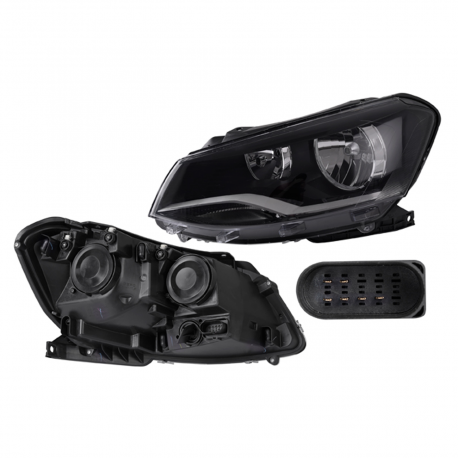 Faro Principal Izquierdo con Fondo Negro y Doble As DEPO para Gol, Saveiro