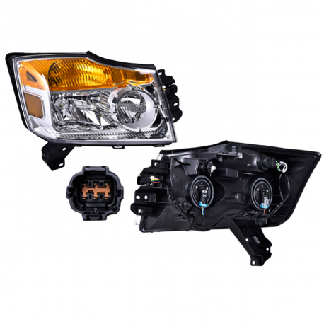 Faro Principal Derecho con Reflejante y Cuarto Ámbar DEPO para Armada