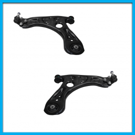 Juego de 2 Horquillas de Suspensión Delantera Inferior para Vento, Polo, Ibiza, Toledo, Audi A1 Yokomitsu con Bujes y Rótulas