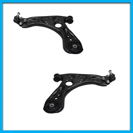 Juego de 2 Horquillas de Suspensión Delantera Inferior para Vento, Polo, Ibiza, Toledo, Audi A1 Yokomitsu con Bujes y Rótulas