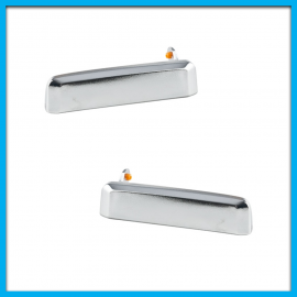 Juego de 2 Manijas Exteriores de Puerta Delantera o Trasera para D21 Cromadas